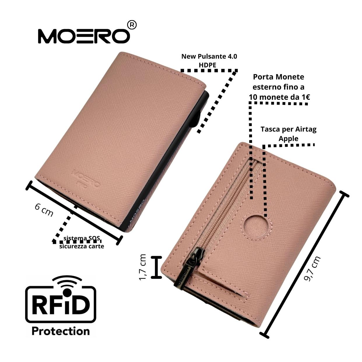 Airtag PRO Saffiano Rose Zip