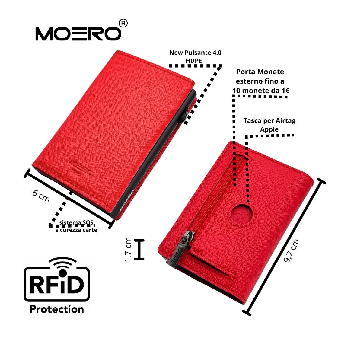 Airtag PRO Saffiano Rouge Zip