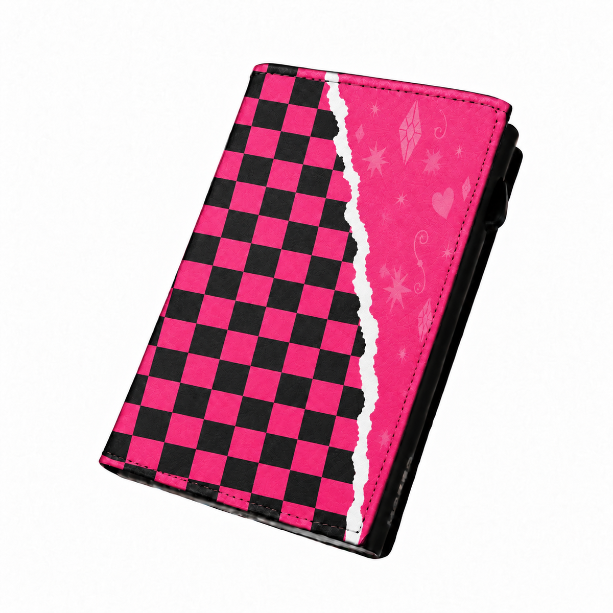 Moero Pro Zip – Pink Rebel – Underground Limited Edition – Portafoglio RFID in Vera Pelle Saffiano con Chiusura Magnetica e Portamonete Zip