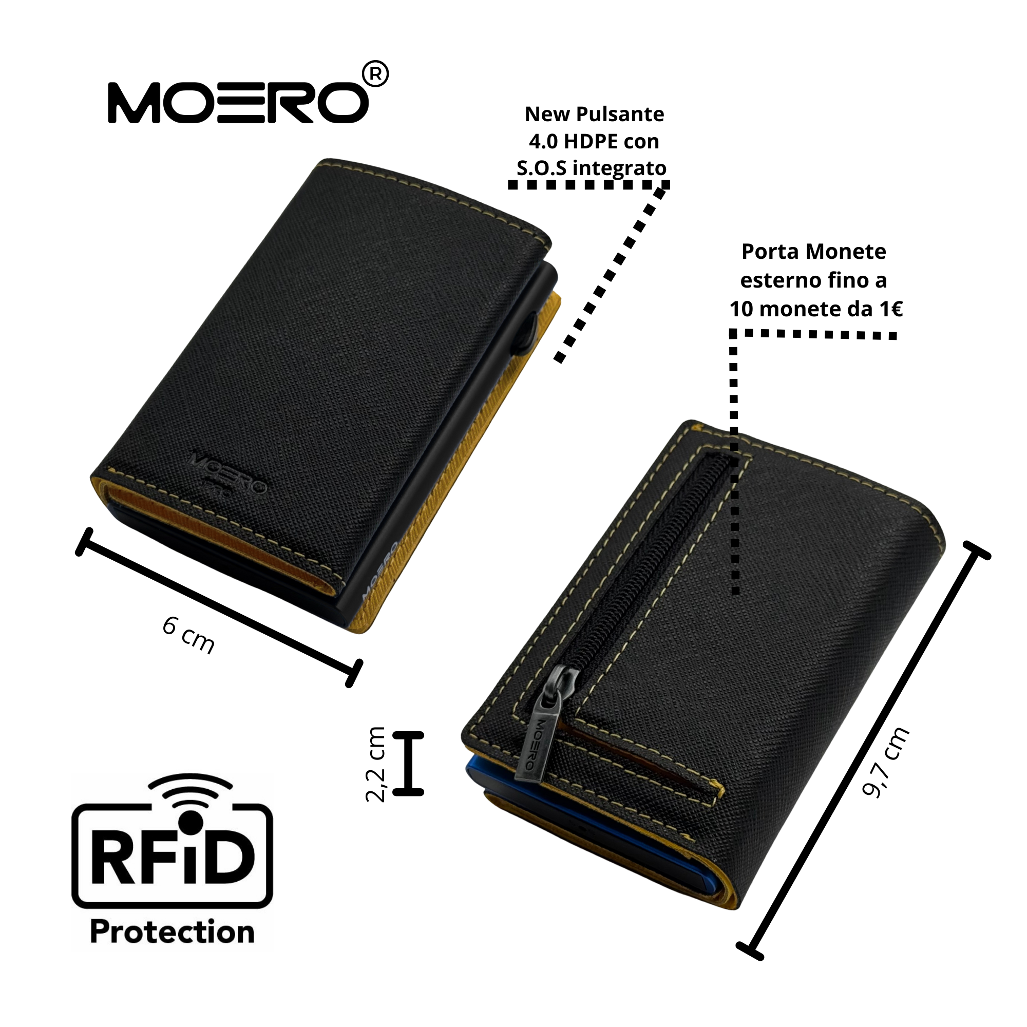 PRO PLUS Saffiano Negro y Amarillo