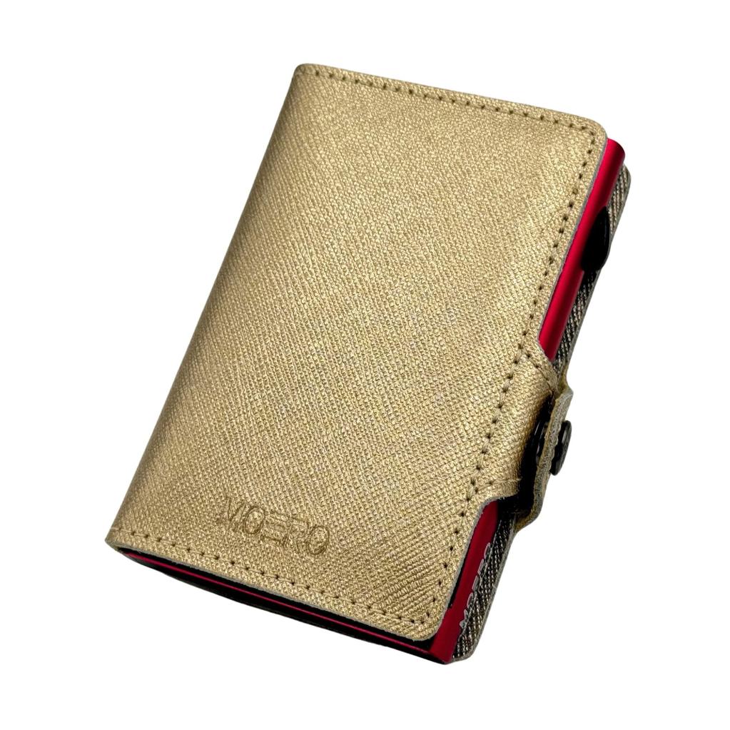 Cremallera Saffiano Gold