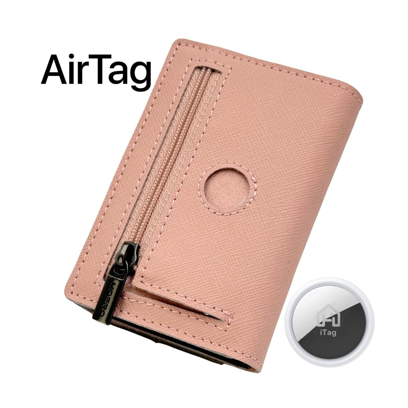 Airtag PRO Saffiano Pink Zip