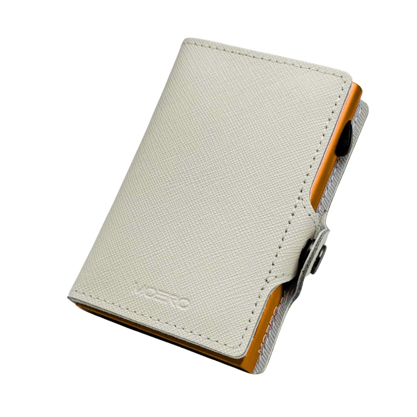 Cremallera blanca Saffiano