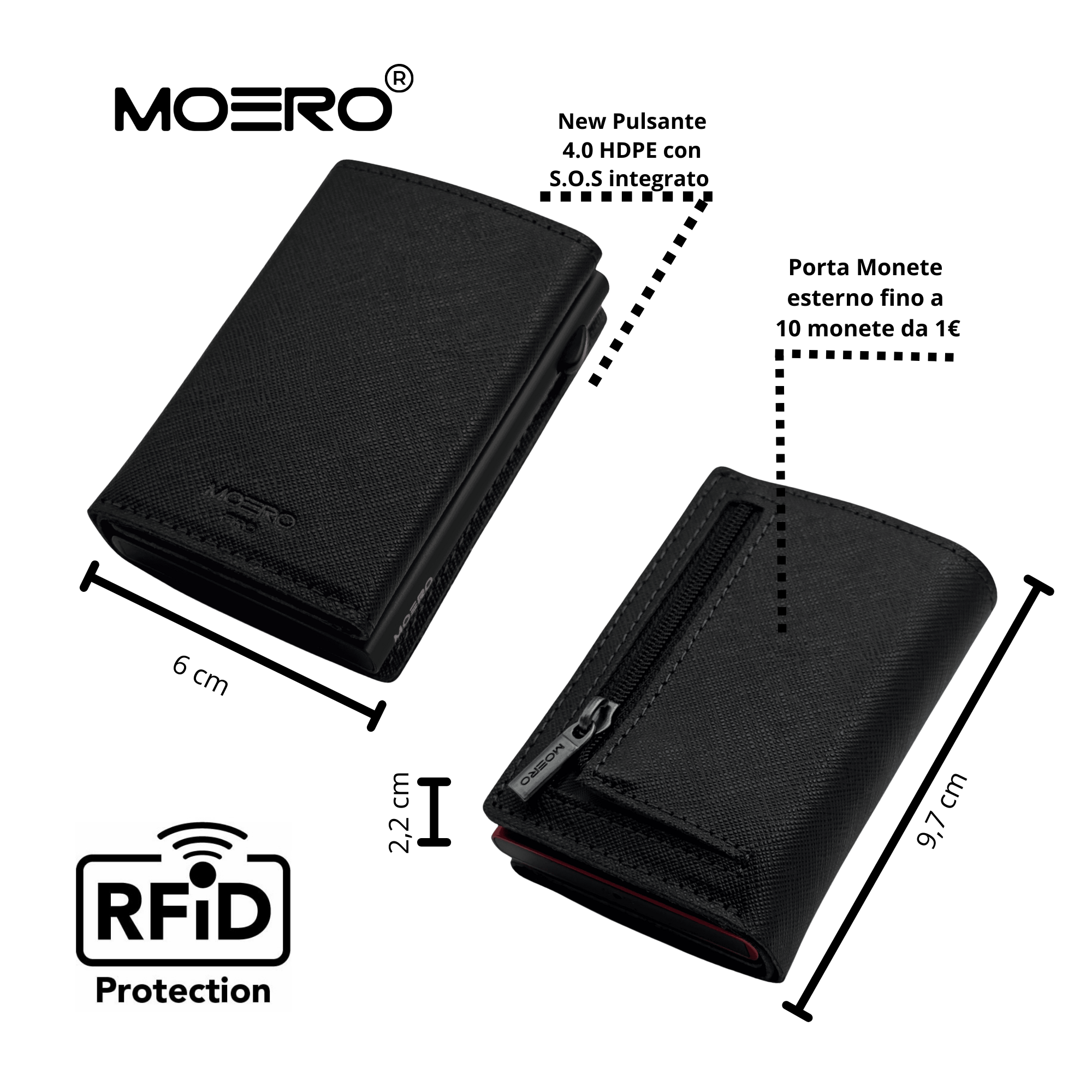 PRO PLUS Saffiano Negro y Azul