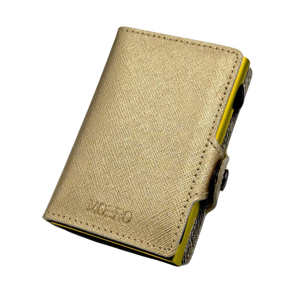 Cremallera Saffiano Gold