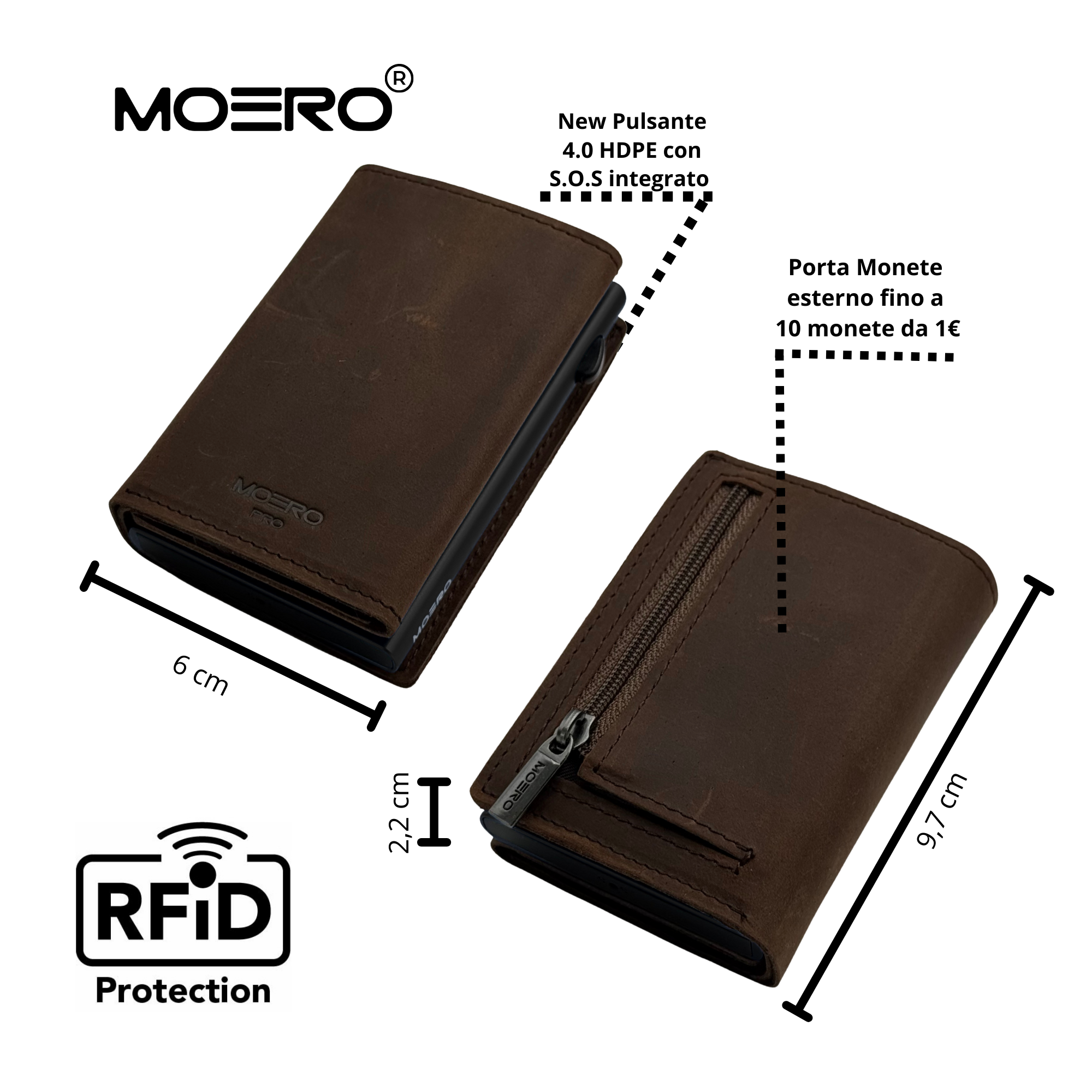 PRO PLUS Crazy Horse Chocolat Zip