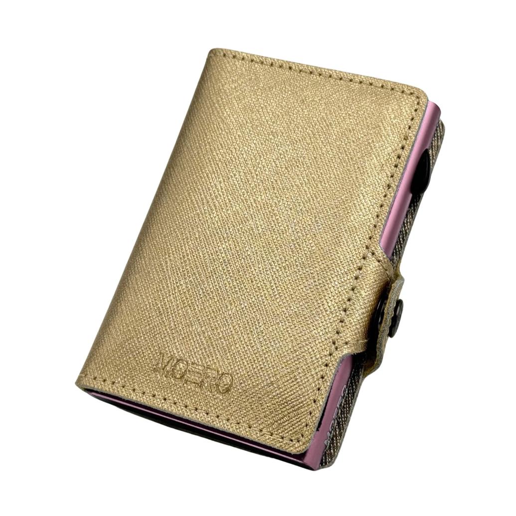 Cremallera Saffiano Gold