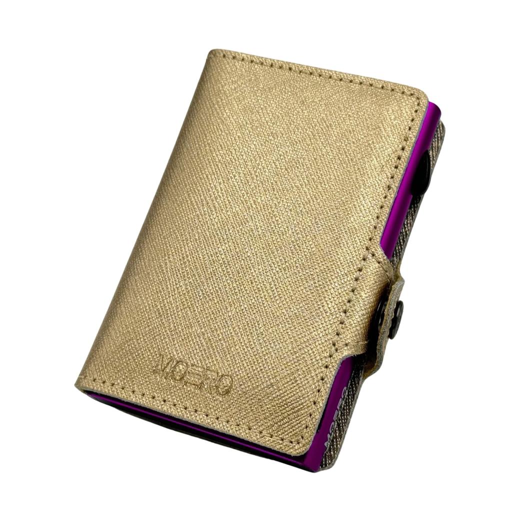 Cremallera Saffiano Gold