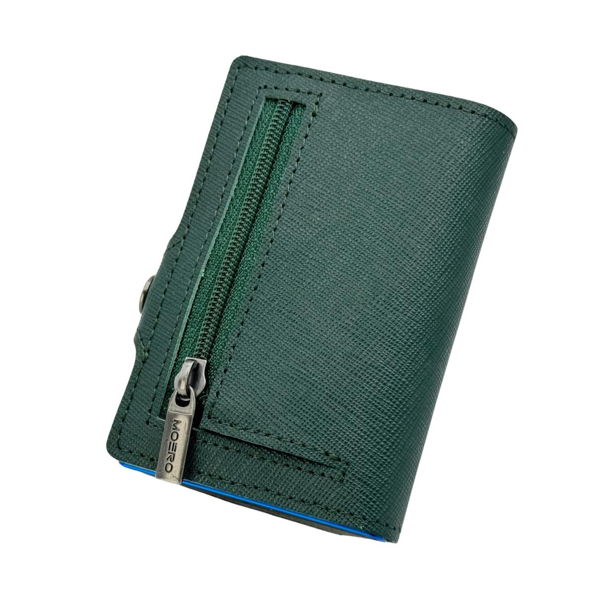 Saffiano Green ZIP