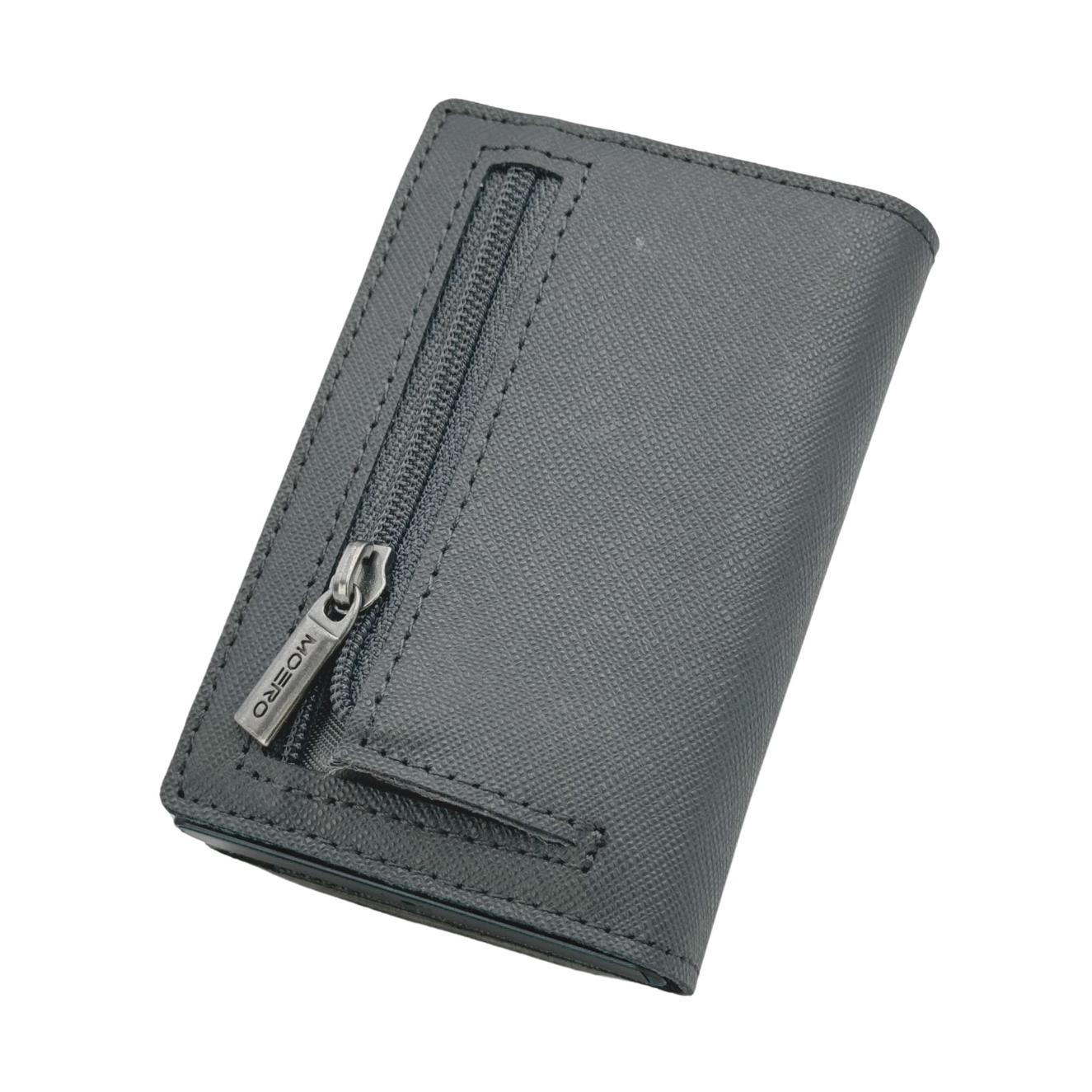 Saffiano Grey Zip