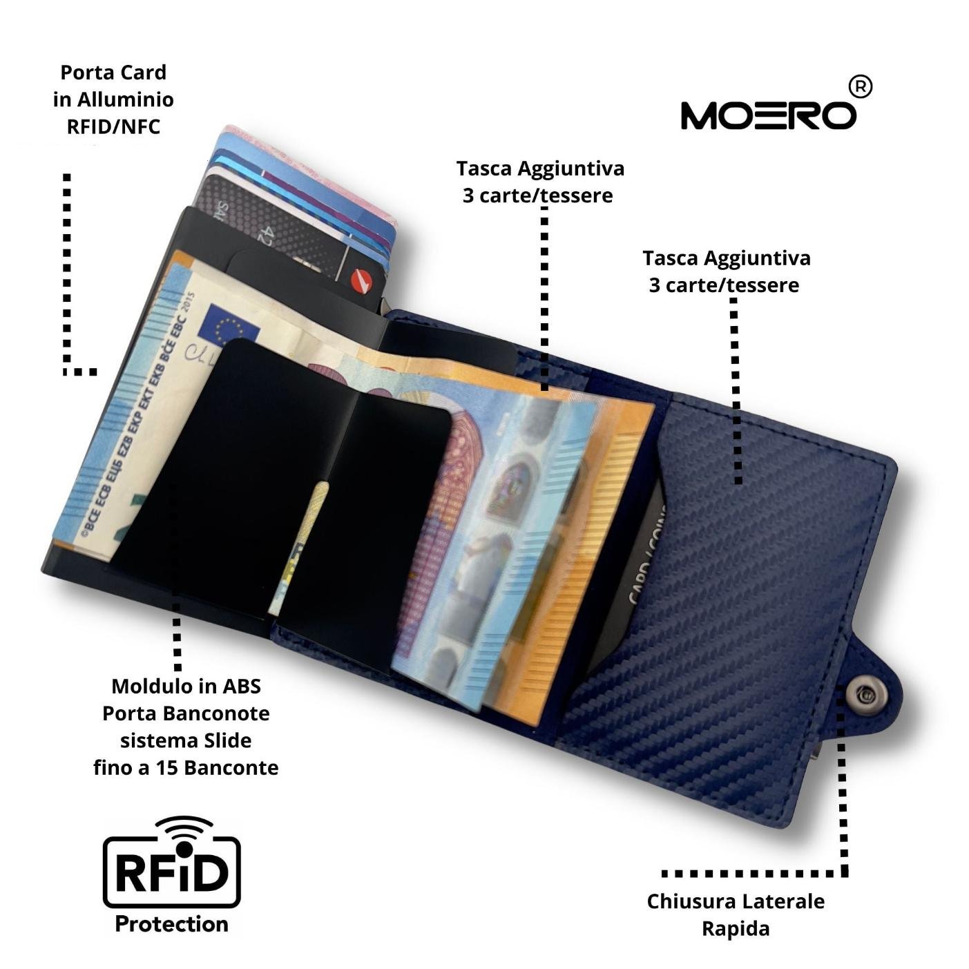 Cremallera azul carbón