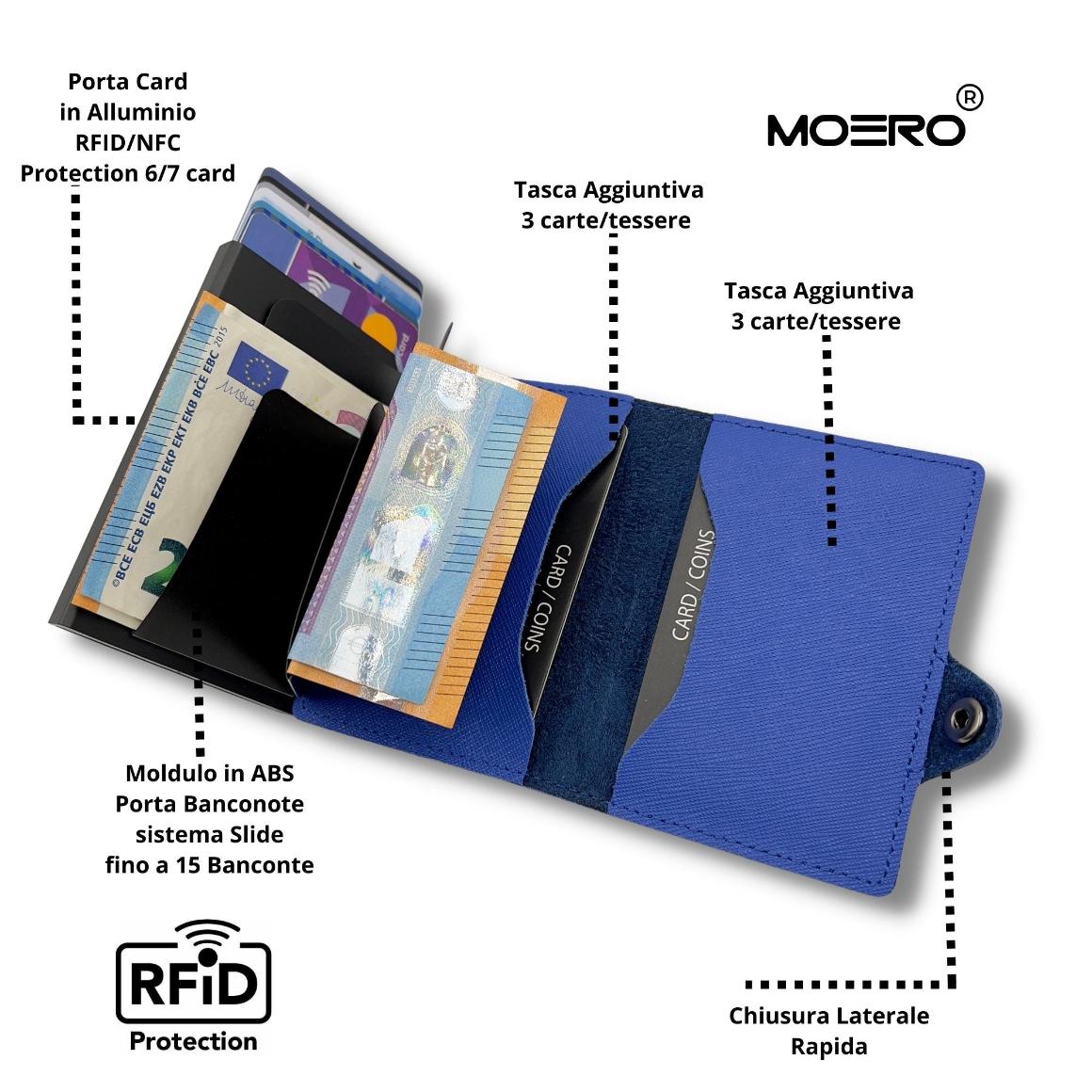 Cremallera azul saffiano Shock