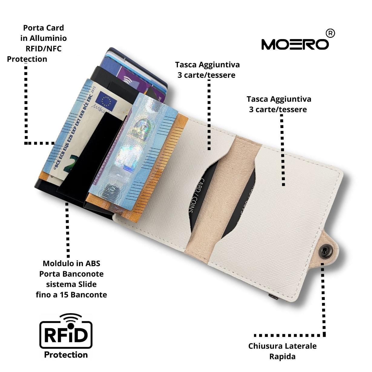 Cremallera blanca Saffiano