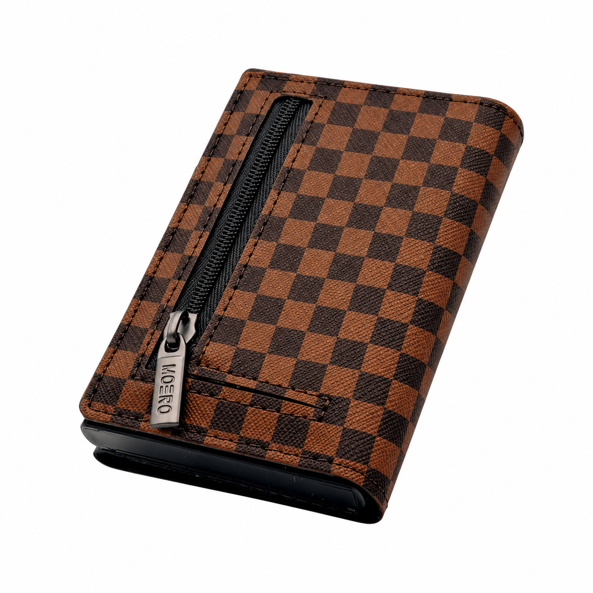 Moero Pro Zip – Red X – Underground Limited Edition – Portafoglio RFID in Vera Pelle Saffiano con Chiusura Magnetica e Portamonete Zip