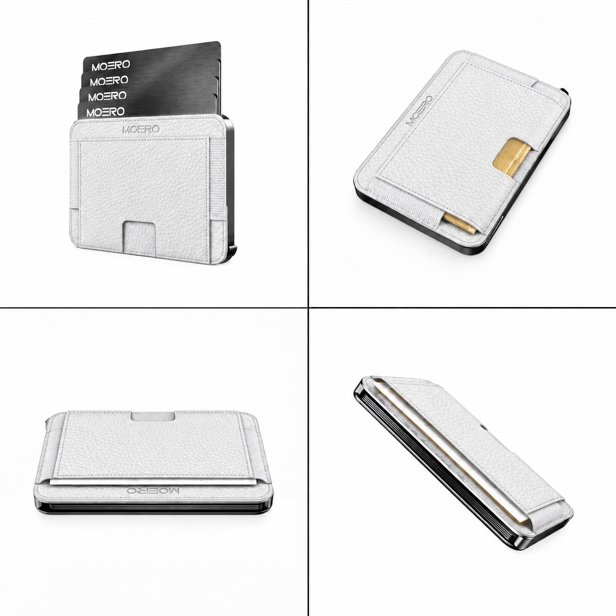 Moero M2 ULTRA Bottalato MagSafe Wallet con Apple Find My Integrato – Portafoglio RFID in Alluminio e Vera Pelle