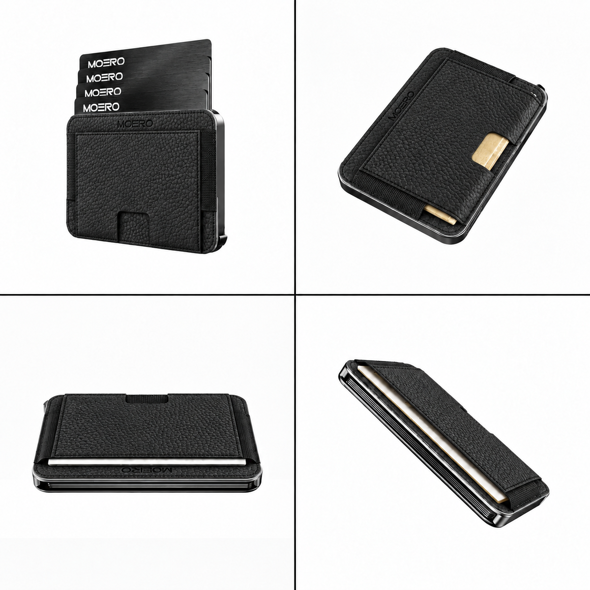 Moero M2 ULTRA Bottalato MagSafe Wallet con Apple Find My Integrato – Portafoglio RFID in Alluminio e Vera Pelle