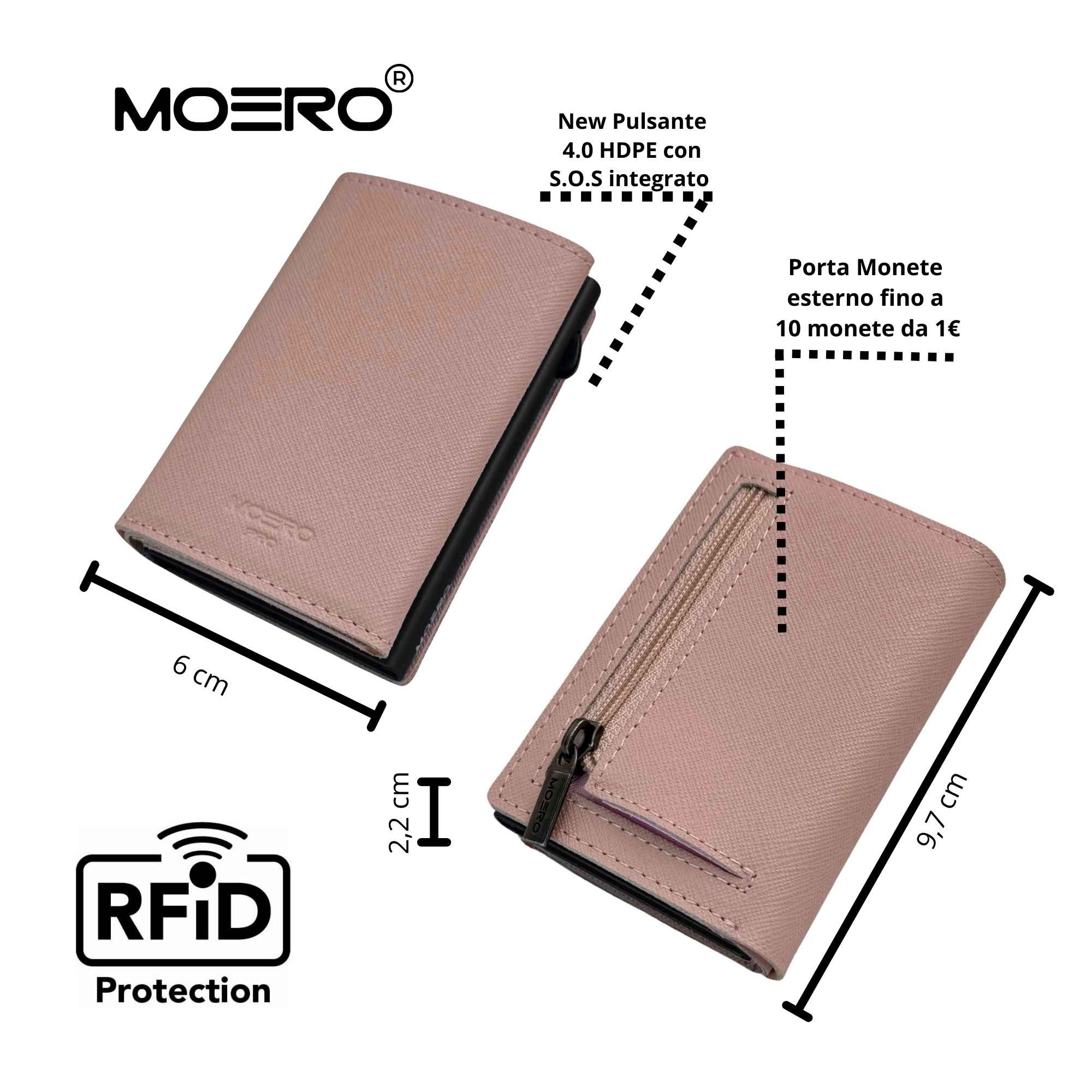 PRO PLUS Saffiano Pink Zip