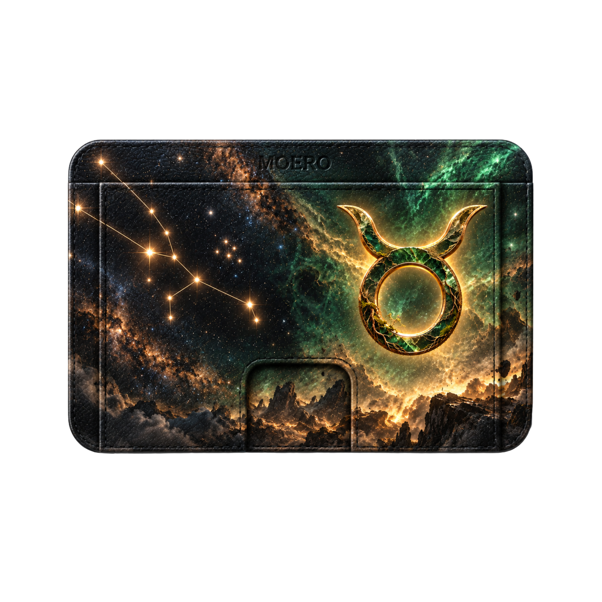 Moero M2 Pro - Toro - Limited Edition - MagSafe Wallet – Portafoglio RFID in Alluminio e Vera Pelle Saffiano Antigraffio