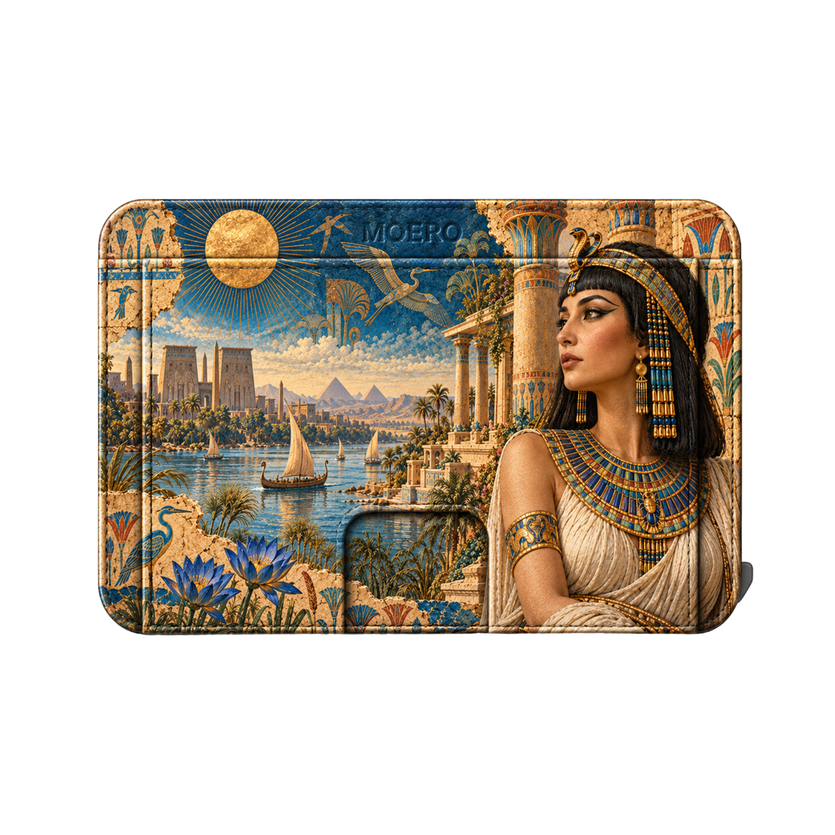 Moero M2 Pro - Cleopatra - Limited Edition - MagSafe Wallet – Portafoglio RFID in Alluminio e Vera Pelle Saffiano Antigraffio