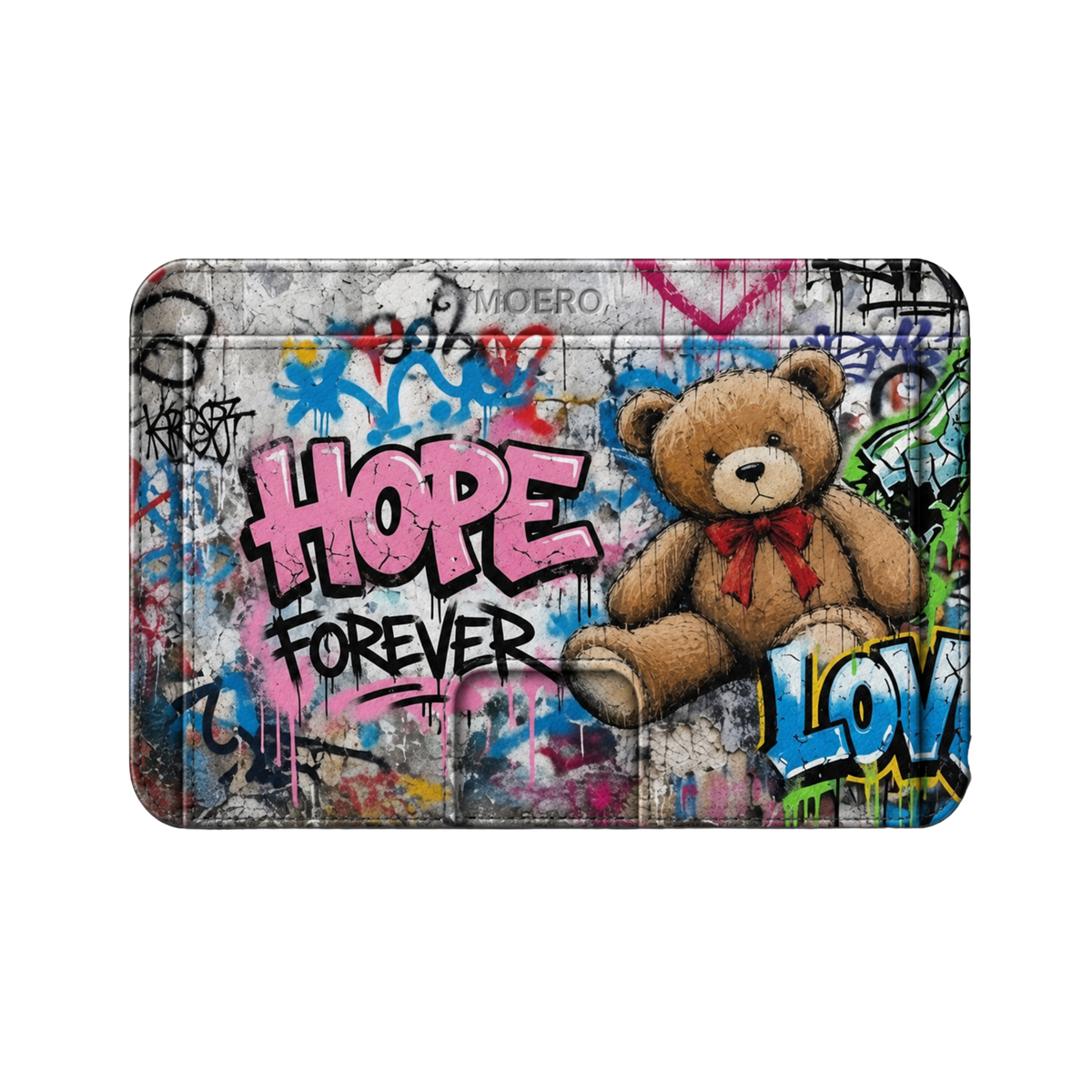 Moero M2 Pro - Teddy Hope - Limited Edition - MagSafe Wallet – Portafoglio RFID in Alluminio e Vera Pelle Saffiano Antigraffio