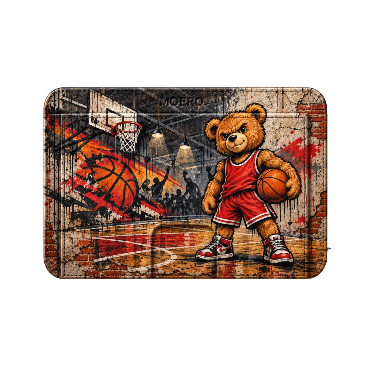 Moero M2 Pro - Teddy Basket - Sport Limited Edition - MagSafe Wallet – Portafoglio RFID in Alluminio e Vera Pelle Saffiano Antigraffio