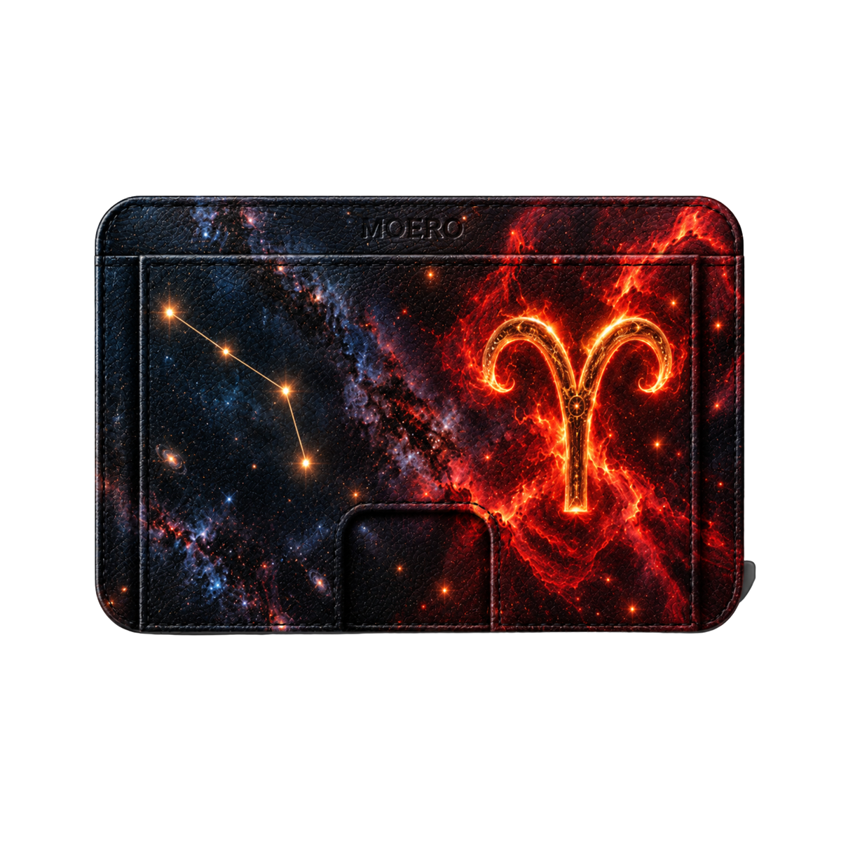 Moero M2 Pro - Ariete - Limited Edition - MagSafe Wallet – Portafoglio RFID in Alluminio e Vera Pelle Saffiano Antigraffio