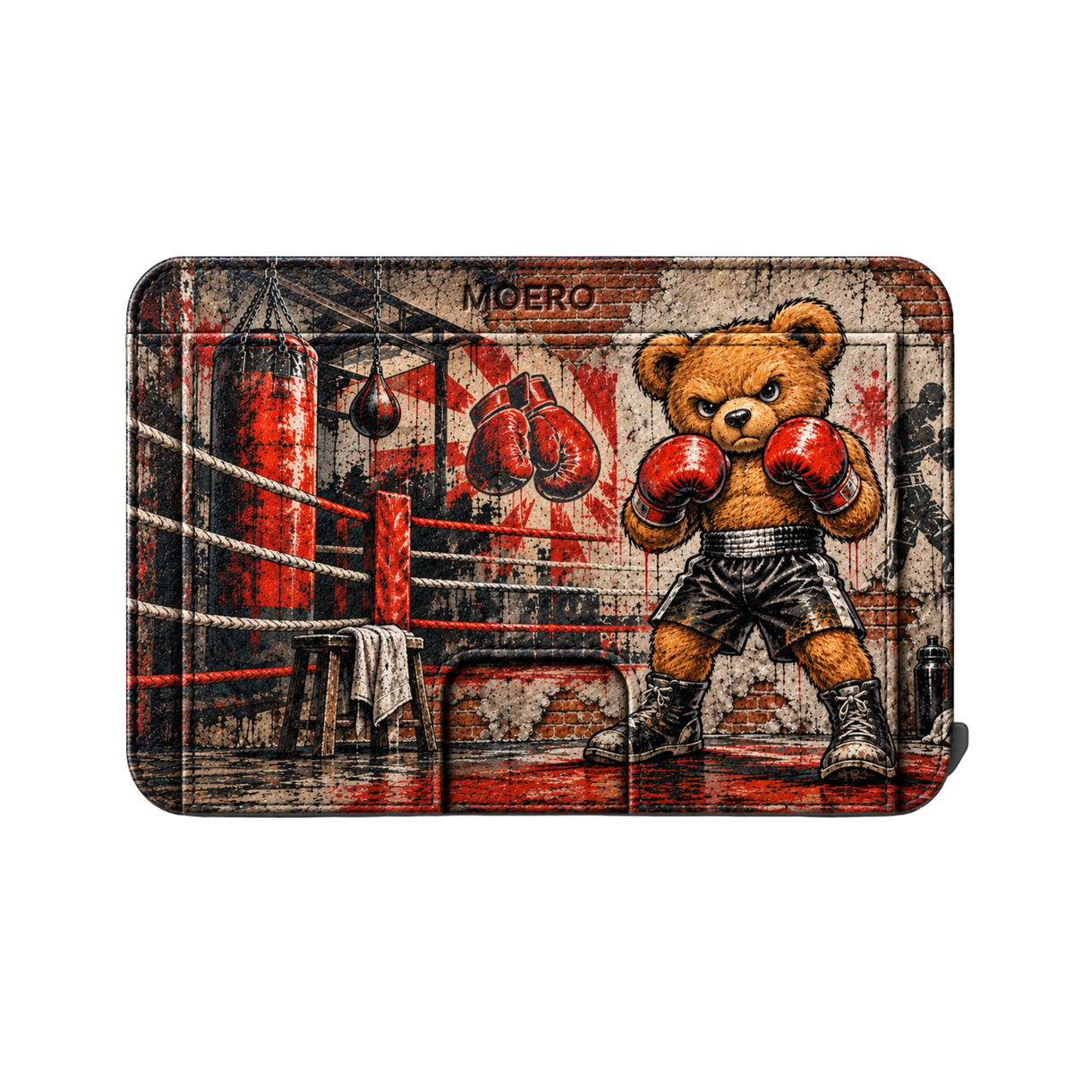 Moero M2 Pro - Teddy Box - Sport Limited Edition - MagSafe Wallet – Portafoglio RFID in Alluminio e Vera Pelle Saffiano Antigraffio