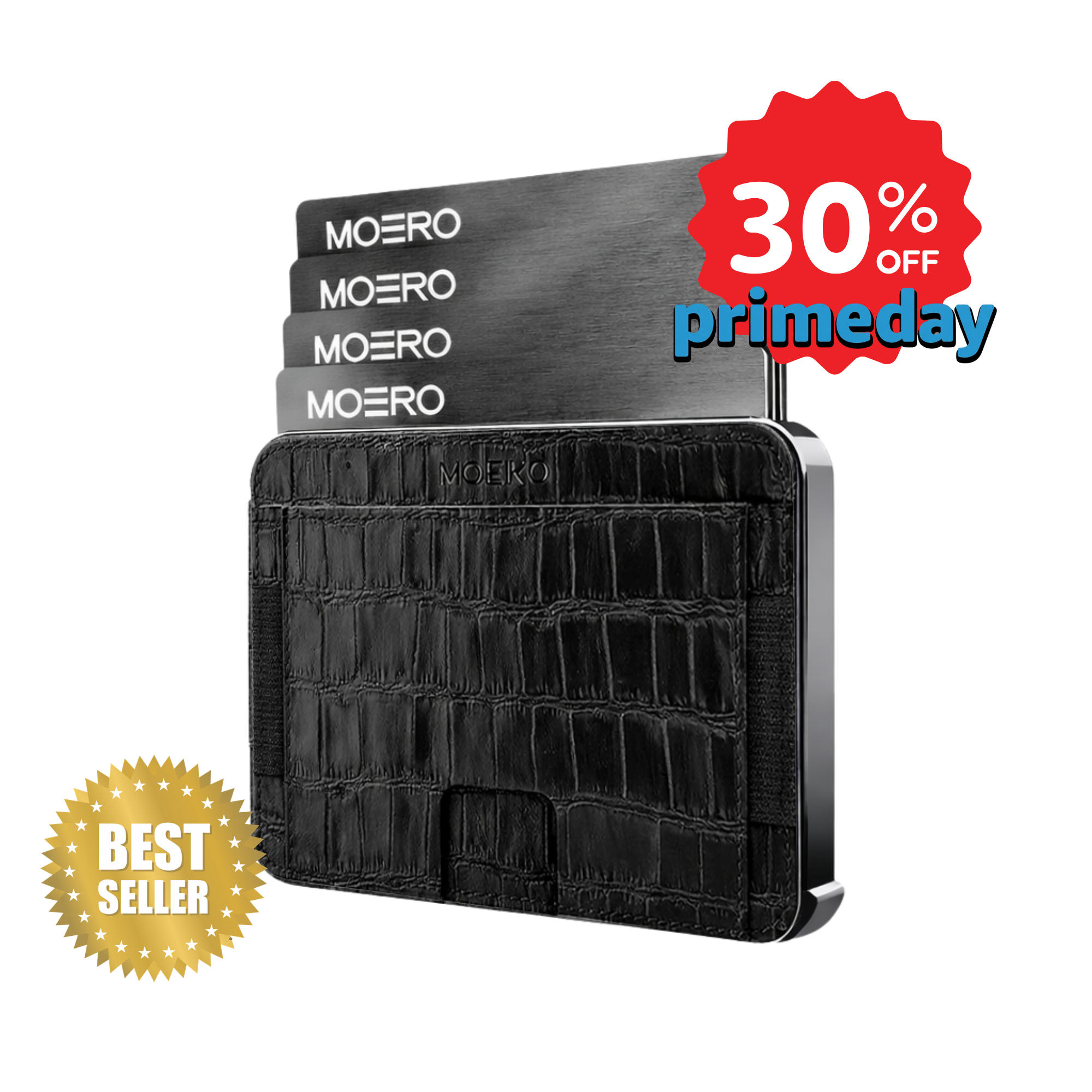 Moero M2 Pro Cocco Black MagSafe Wallet – Portafoglio RFID in Alluminio e Vera Pelle Antigraffio