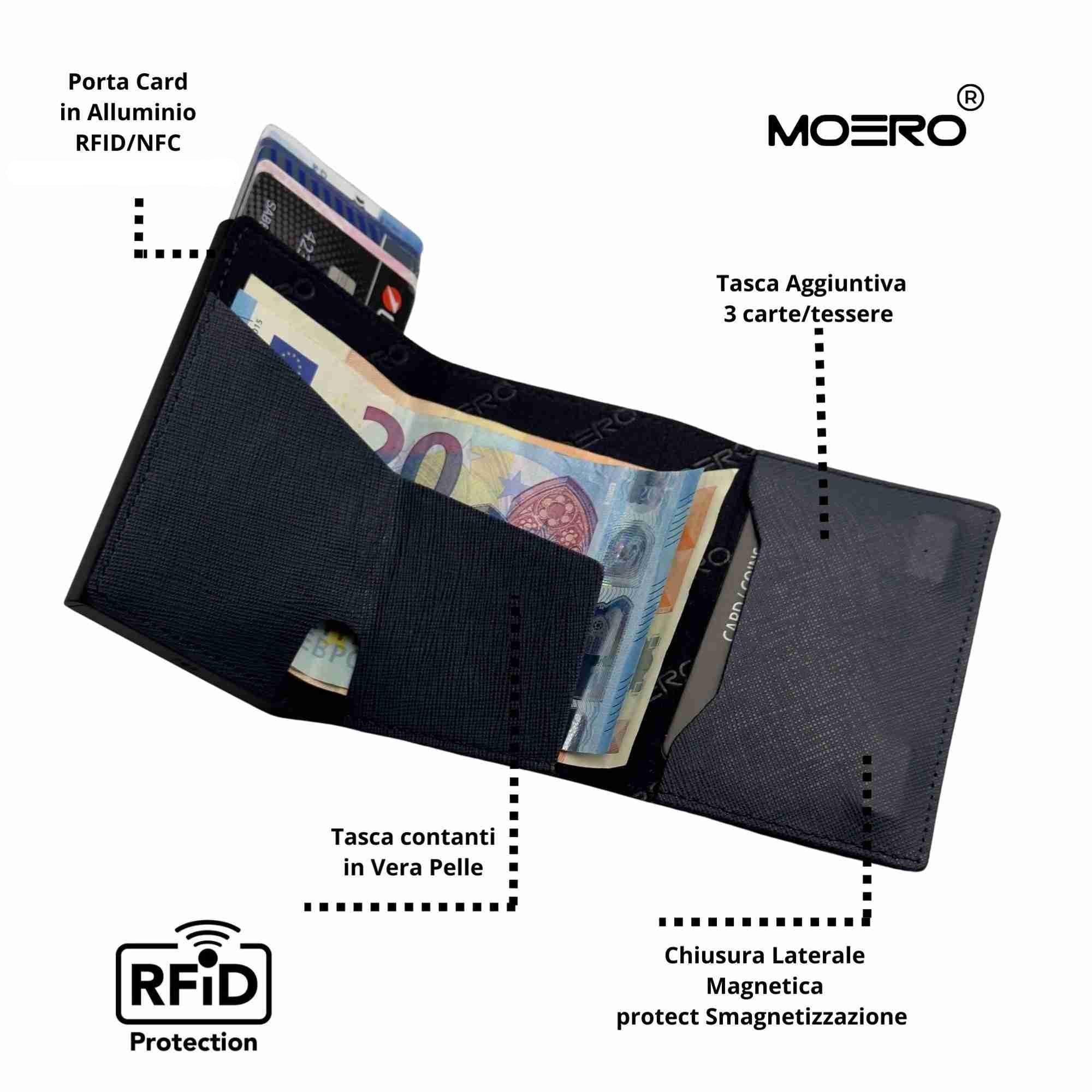 PRO Saffiano Blue Navy Reißverschluss