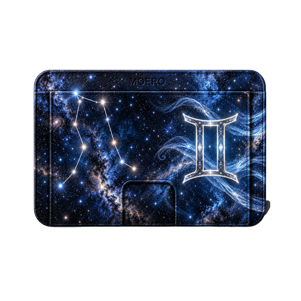 Moero M2 Pro - Gemelli - Limited Edition - MagSafe Wallet – Portafoglio RFID in Alluminio e Vera Pelle Saffiano Antigraffio