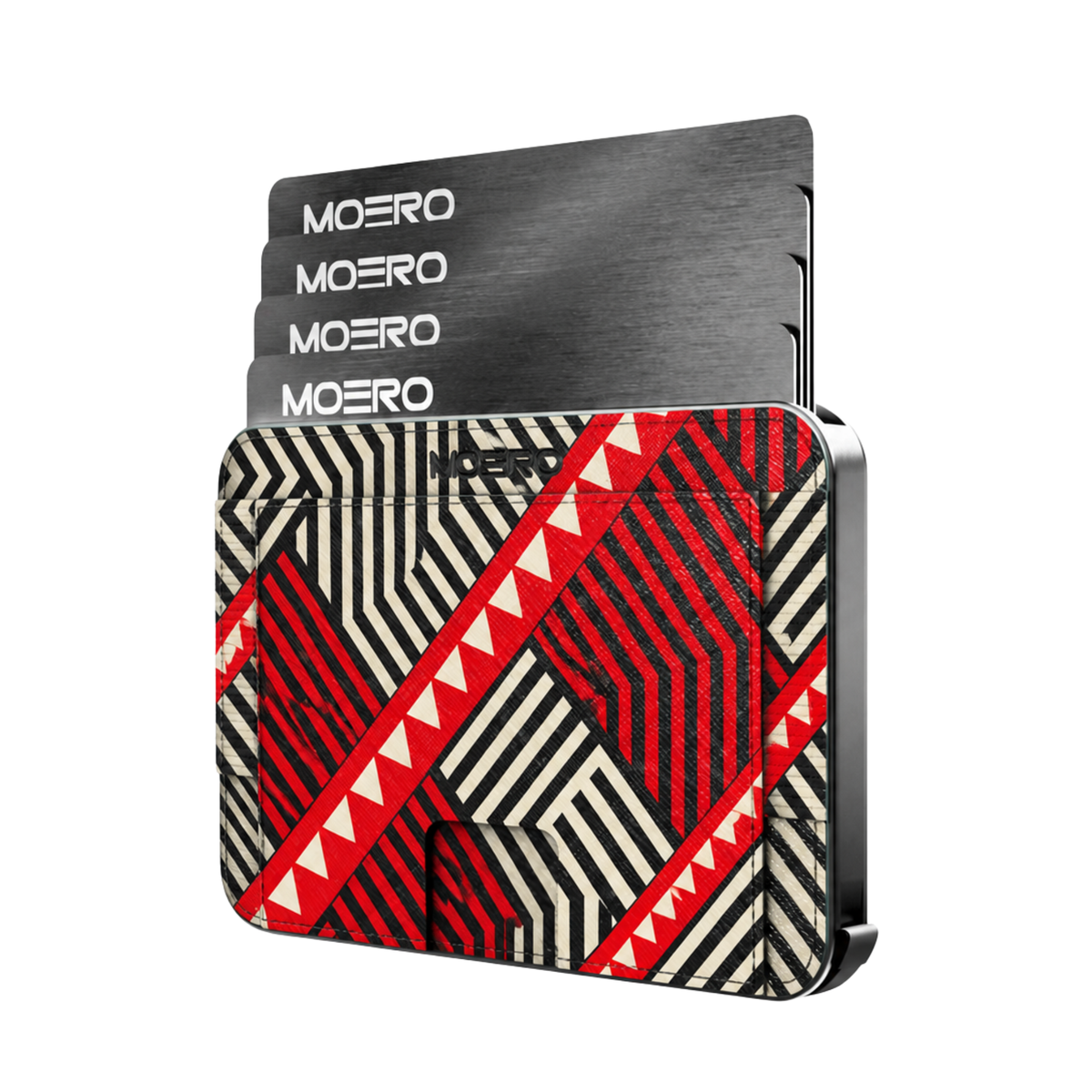 Moero M2 Pro - Optical Rush - Underground art Limited Edition - MagSafe Wallet – Portafoglio RFID in Alluminio e Vera Pelle Saffiano Antigraffio