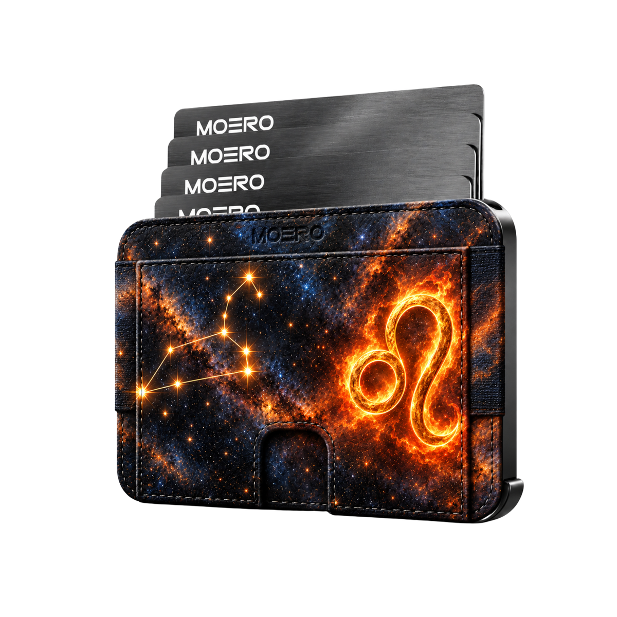 Moero M2 Pro - Leone - Limited Edition - MagSafe Wallet – Portafoglio RFID in Alluminio e Vera Pelle Saffiano Antigraffio