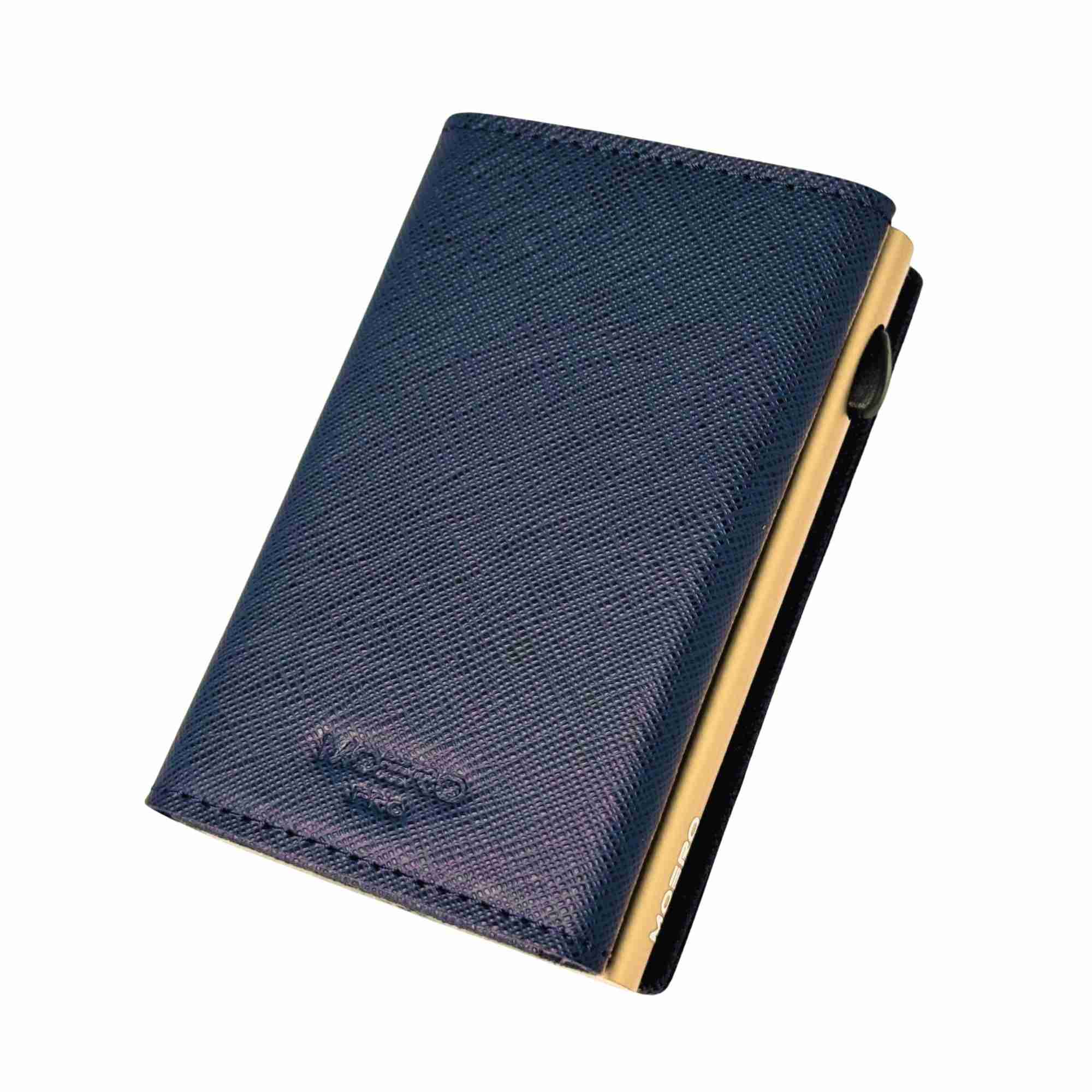 Airtag PRO Saffiano Bleu Marine Zip