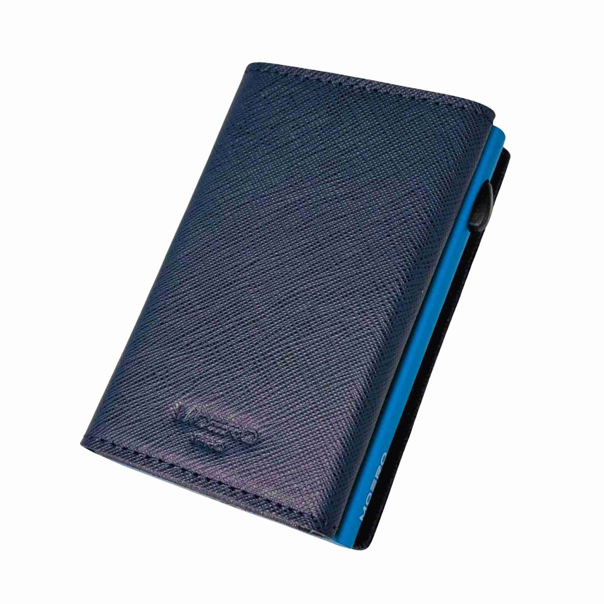 Airtag PRO Saffiano Bleu Marine Zip