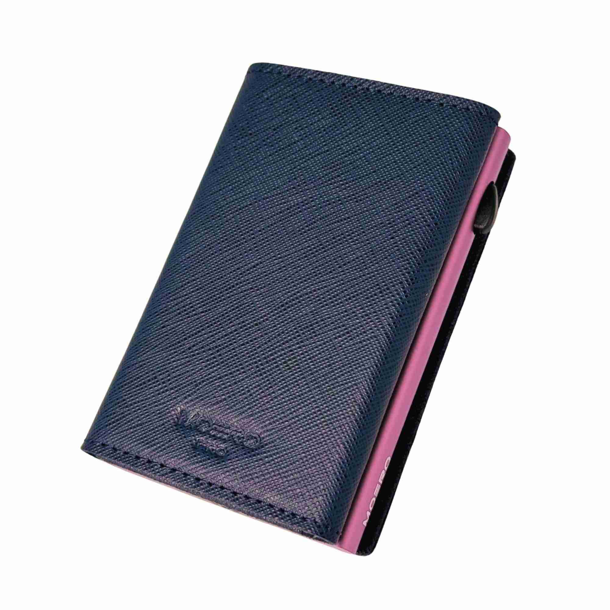 Airtag PRO Saffiano Bleu Marine Zip