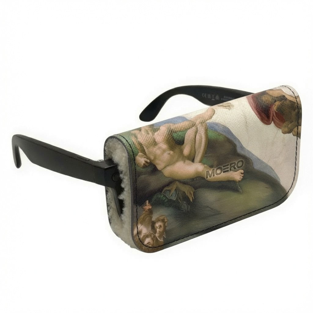 Moero Vision Air La creazione di Adamo Limited Edition – Porta Occhiali Minimalista in Pelle Saffiano Antigraffio con Chiusura Magnetica