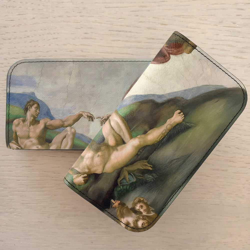 Moero Vision Air La creazione di Adamo Limited Edition – Porta Occhiali Minimalista in Pelle Saffiano Antigraffio con Chiusura Magnetica