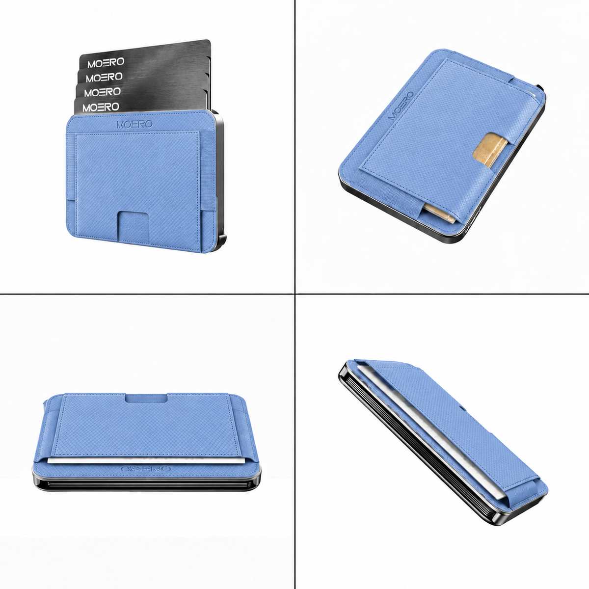 Moero M2 ULTRA 18Pro Edition MagSafe Wallet con Apple Find My Integrato – Portafoglio RFID in Alluminio e Vera Pelle