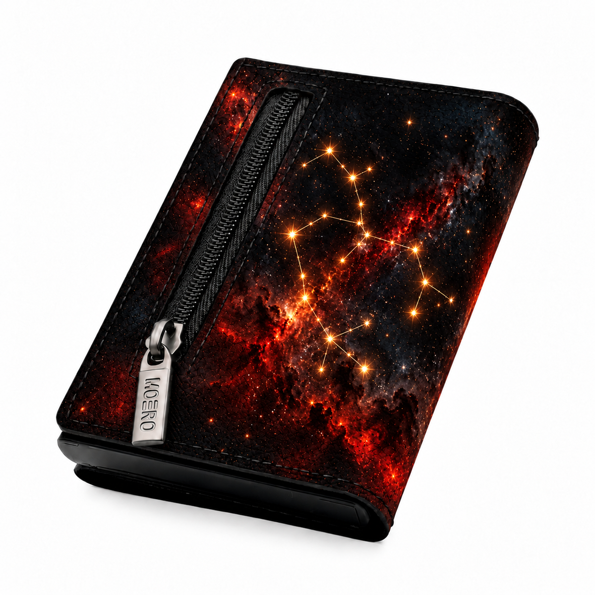 Moero Pro – Sagittario – Zodiac Limited Edition – Portafoglio RFID in Vera Pelle Saffiano con Chiusura Magnetica e Portamonete Zip