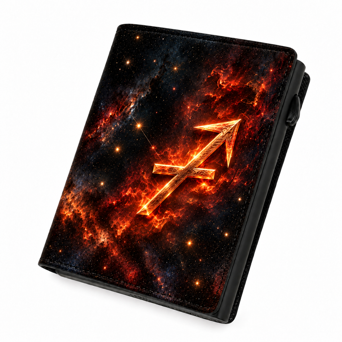 Moero Pro – Sagittario – Zodiac Limited Edition – Portafoglio RFID in Vera Pelle Saffiano con Chiusura Magnetica e Portamonete Zip