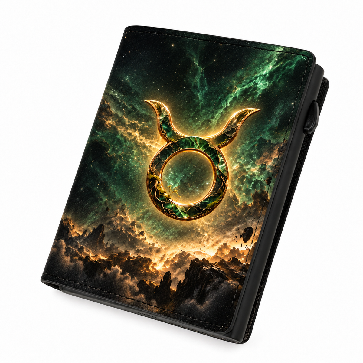 Moero Pro – Toro – Zodiac Limited Edition – Portafoglio RFID in Vera Pelle Saffiano con Chiusura Magnetica e Portamonete Zip