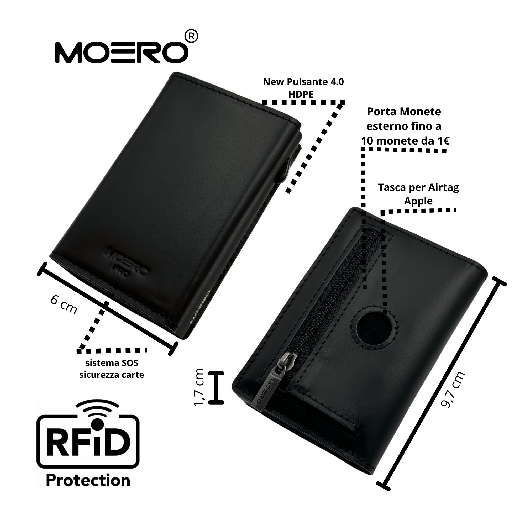 Airtag PRO Prestige Black Zip 