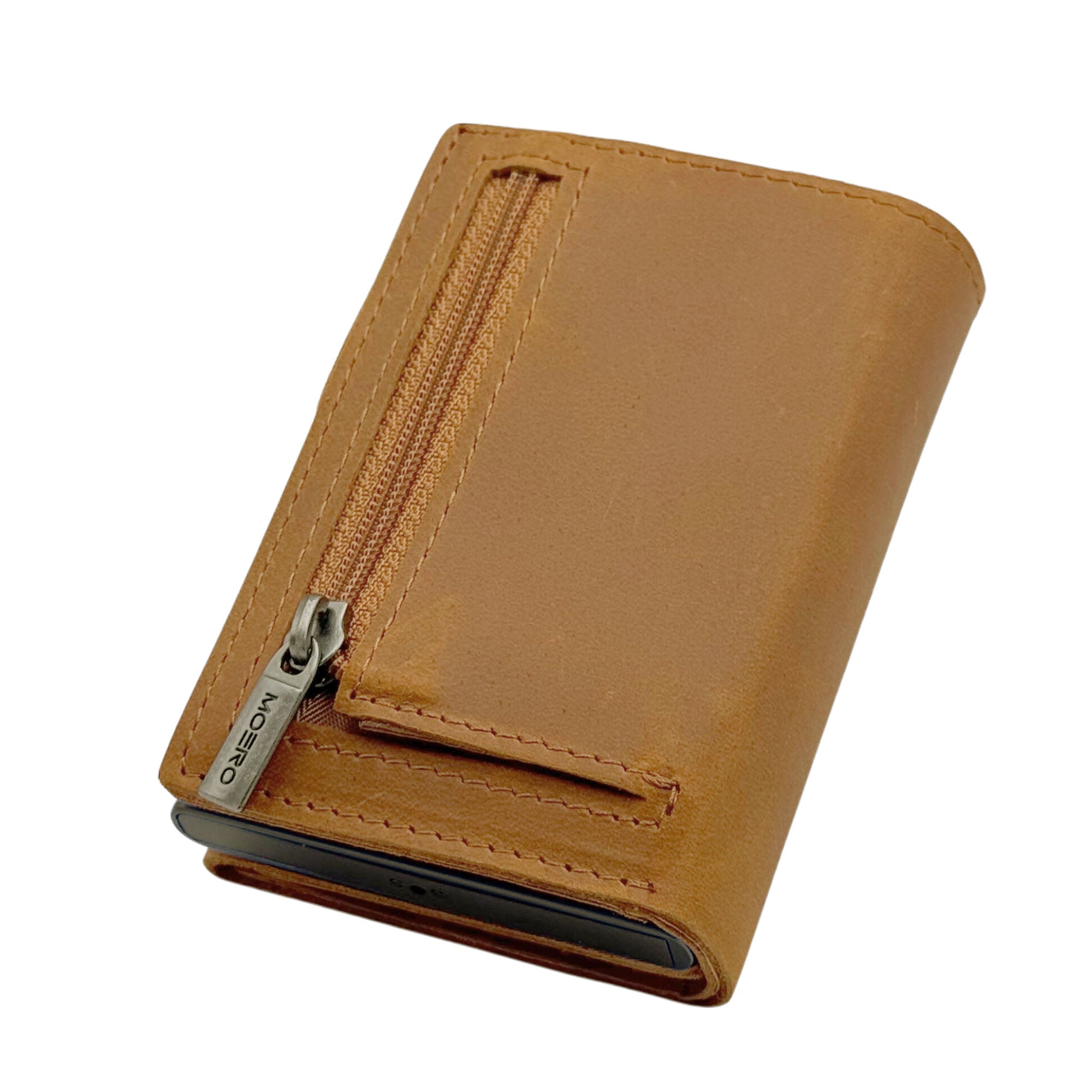 PRO PLUS Crazy Horse Cognac Zip