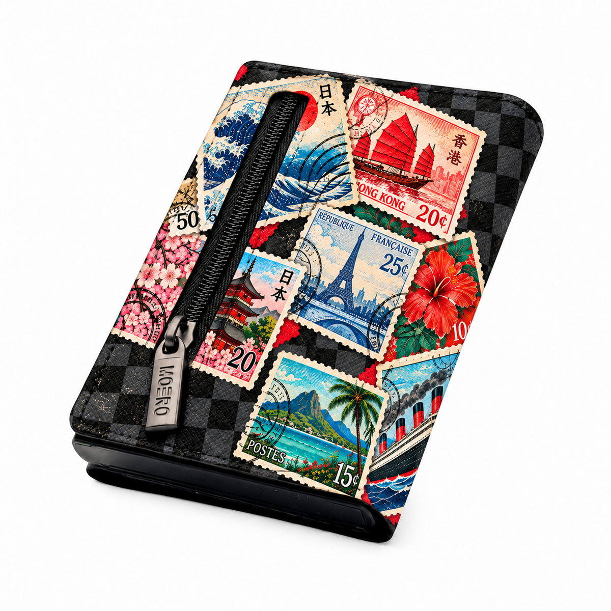 Moero Pro Zip – World Tour – Underground Limited Edition – Portafoglio RFID in Vera Pelle Saffiano con Chiusura Magnetica e Portamonete Zip