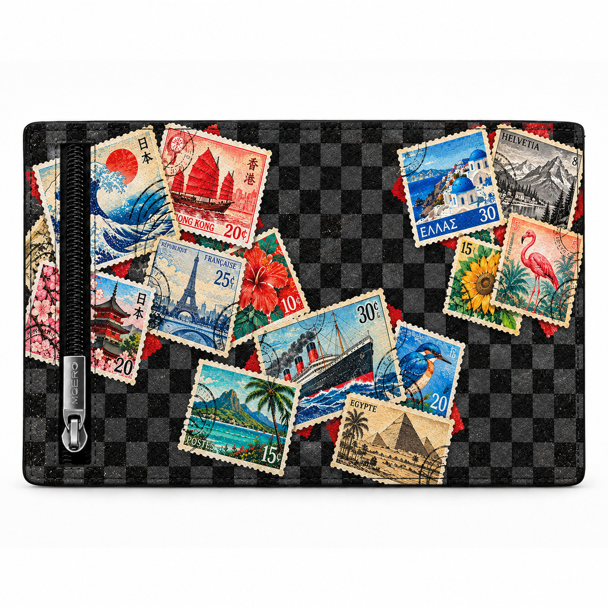 Moero Pro Zip – World Tour – Underground Limited Edition – Portafoglio RFID in Vera Pelle Saffiano con Chiusura Magnetica e Portamonete Zip