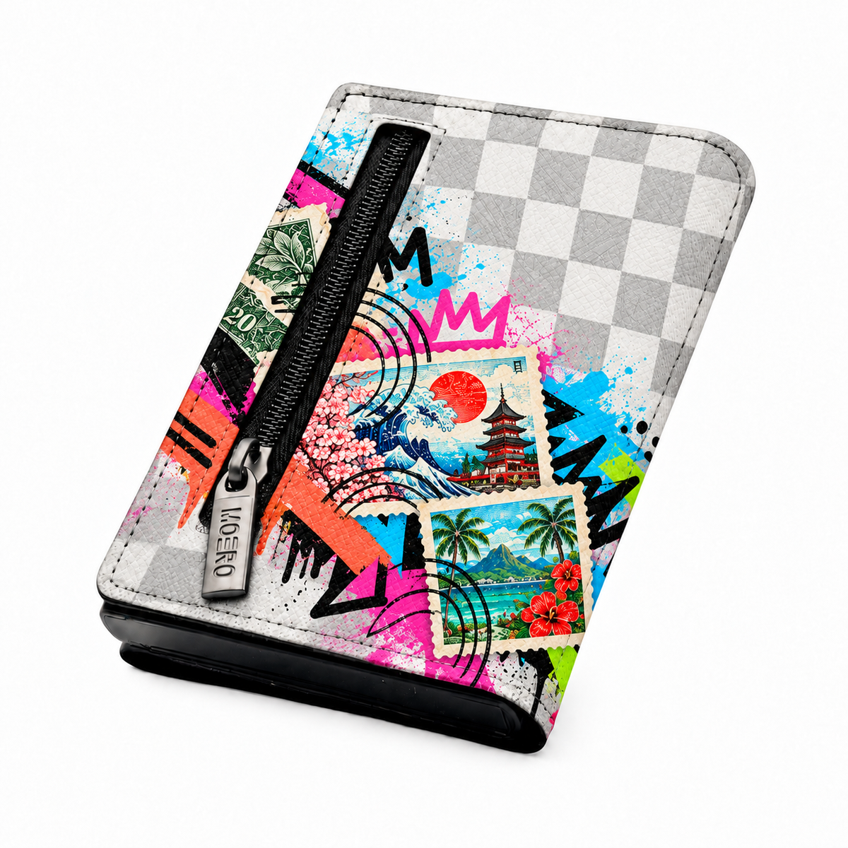 Moero Pro Zip – Urban Remix – Underground Limited Edition – Portafoglio RFID in Vera Pelle Saffiano con Chiusura Magnetica e Portamonete Zip