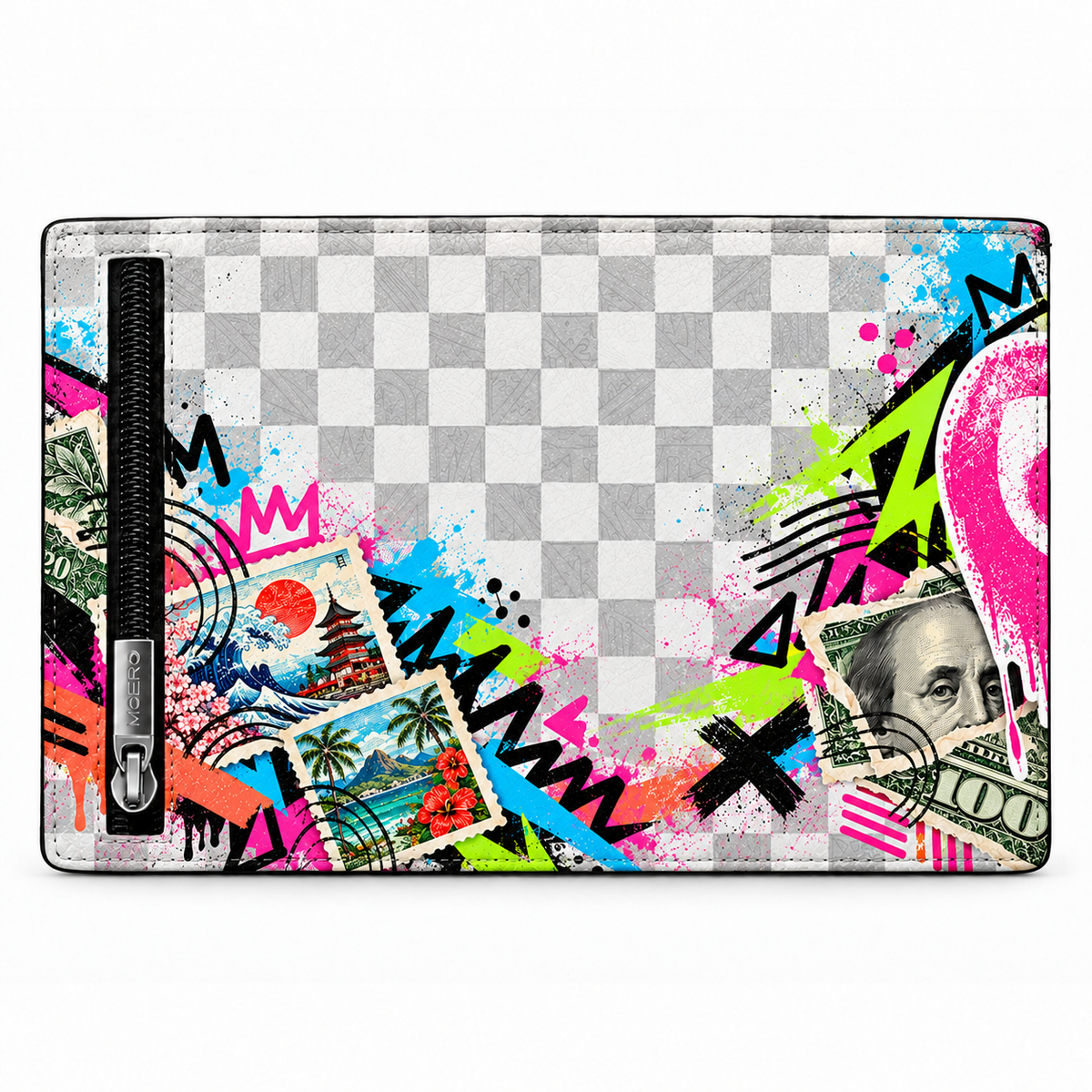 Moero Pro Zip – Urban Remix – Underground Limited Edition – Portafoglio RFID in Vera Pelle Saffiano con Chiusura Magnetica e Portamonete Zip