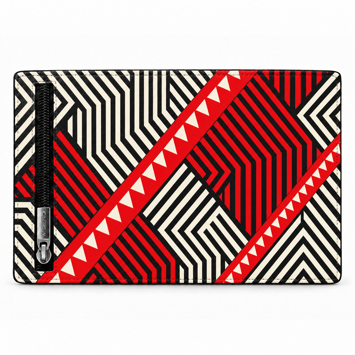 Moero Pro Zip – Optical Rush – Underground Limited Edition – Portafoglio RFID in Vera Pelle Saffiano con Chiusura Magnetica e Portamonete Zip