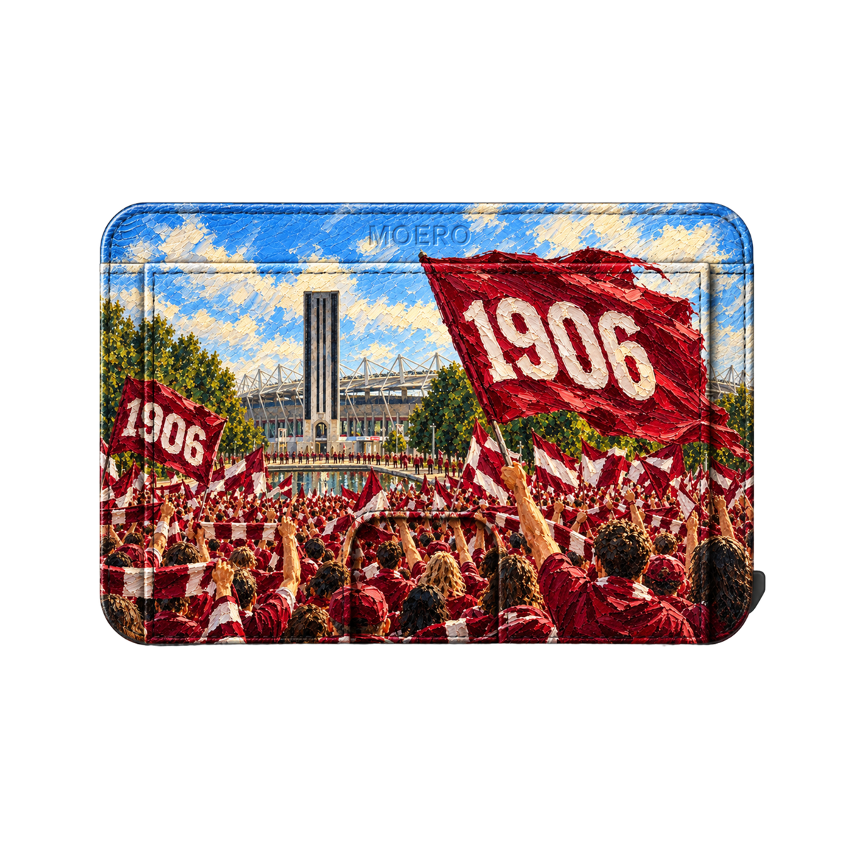 Moero M2 Pro - Torino - Passione Calcio Limited Edition - MagSafe Wallet  – Portafoglio RFID in Alluminio e Vera Pelle Saffiano Antigraffio