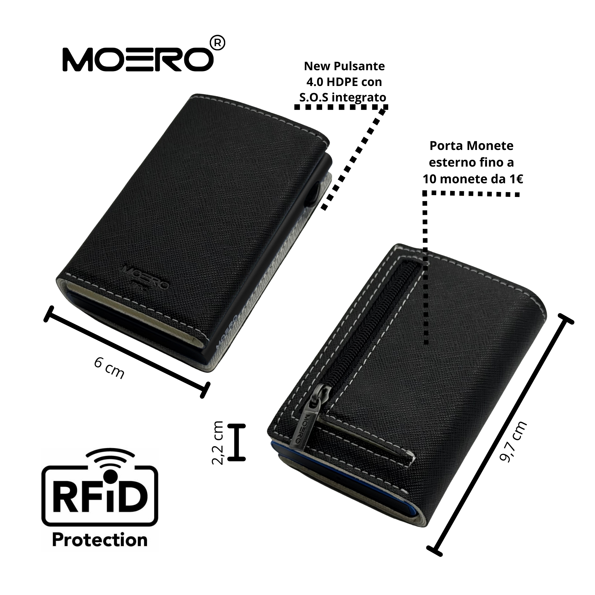 PRO PLUS Saffiano Black & White